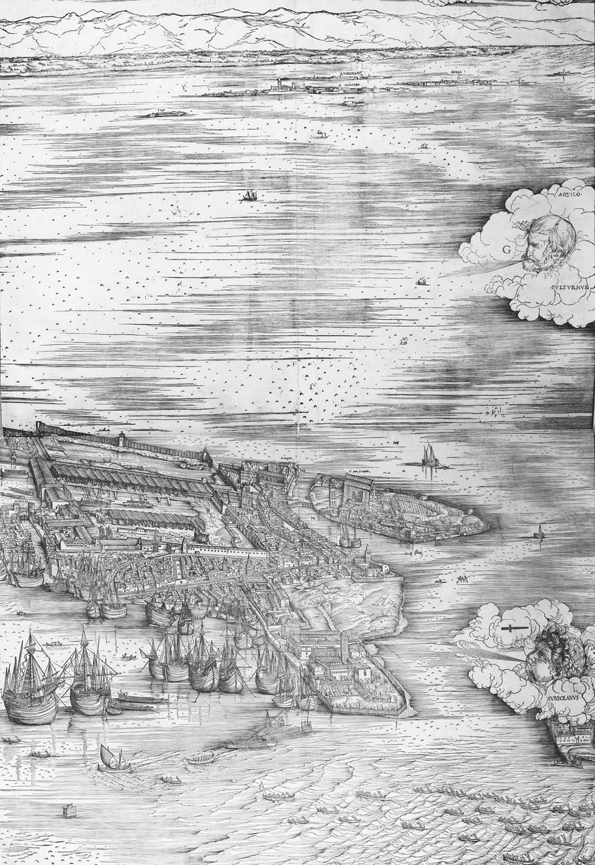 Great Perspective Plant - Veneza, c.1500 (lado direito) de Jacopo de Barbari