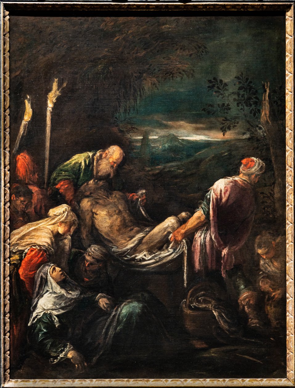 Enterro do corpo de Cristo, c.1580 (óleo sobre tela) de Jacopo (1510 92) Bassano