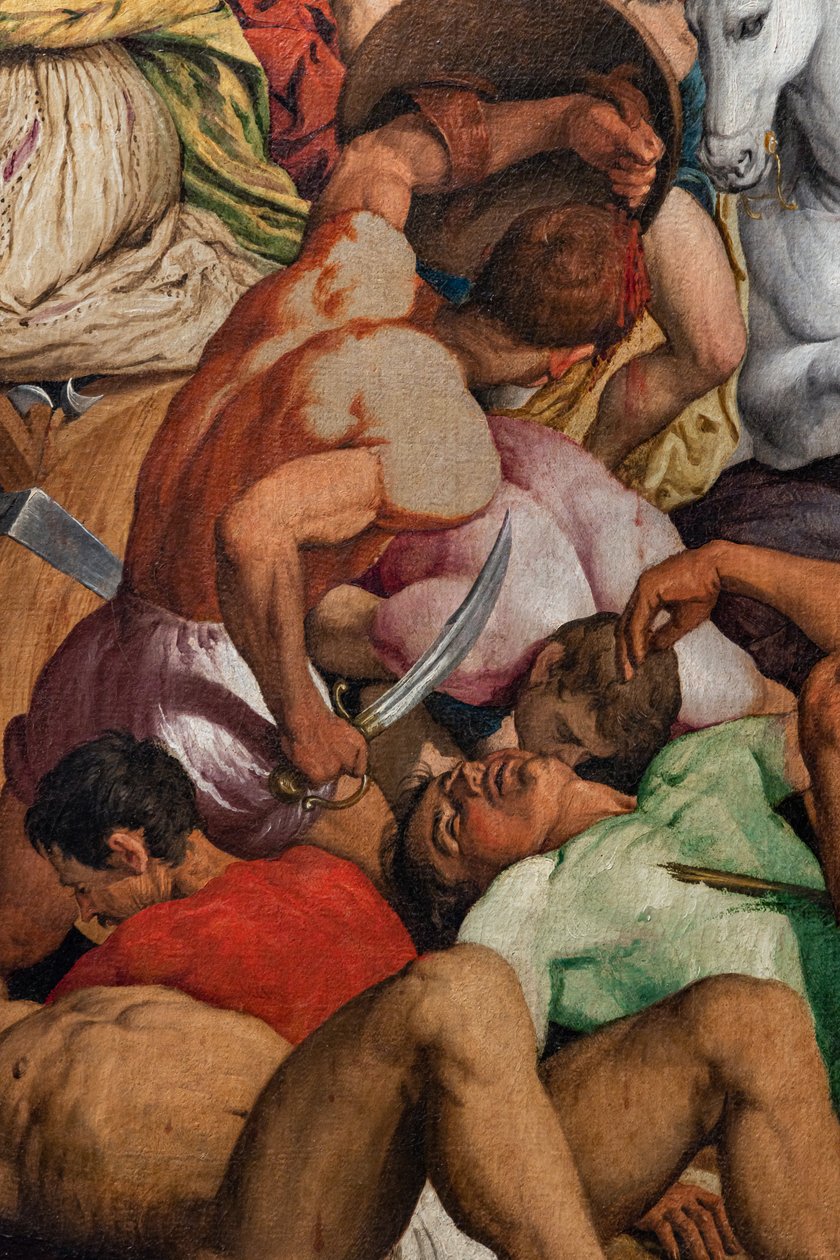 Martírio de Santa Catarina de Alessandria, detalhe de Jacopo (1510 92) Bassano