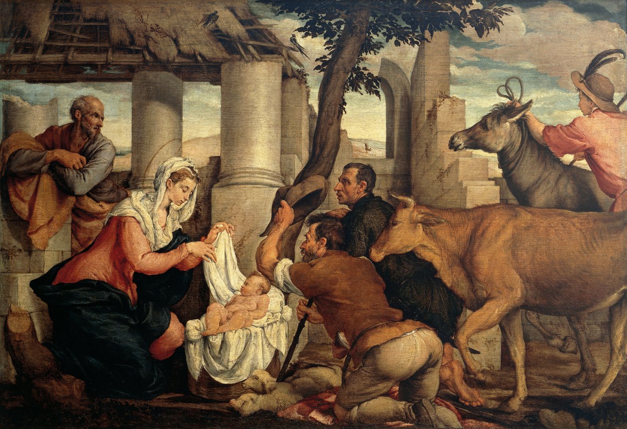 A Adoração dos Pastores, de Jacopo Bassano (ca. 1510-1592) de Jacopo (1510 92) Bassano