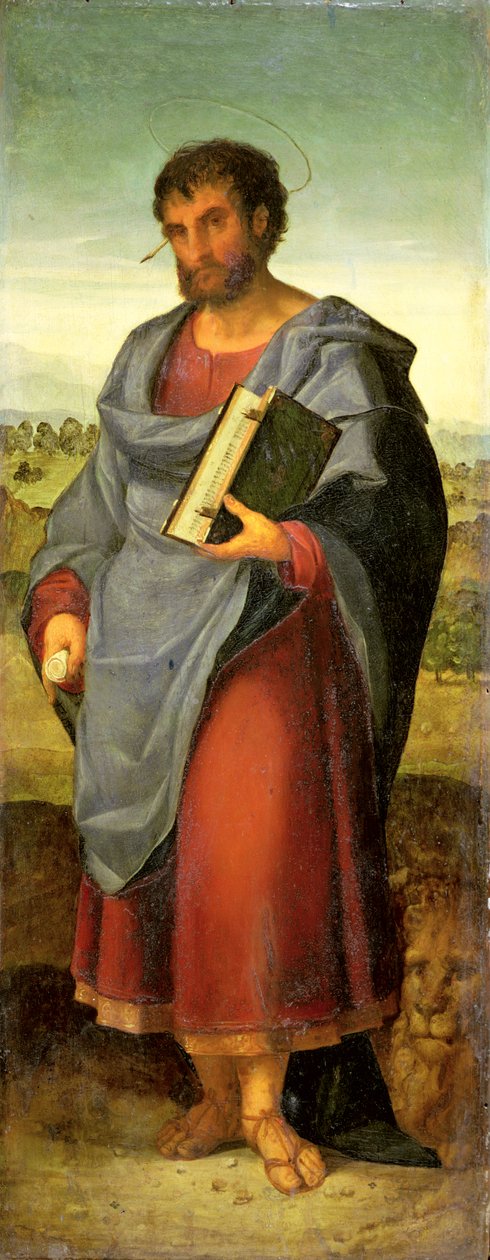 São Marcos (óleo sobre painel) de Jacopo (c.1480-1528) Palma