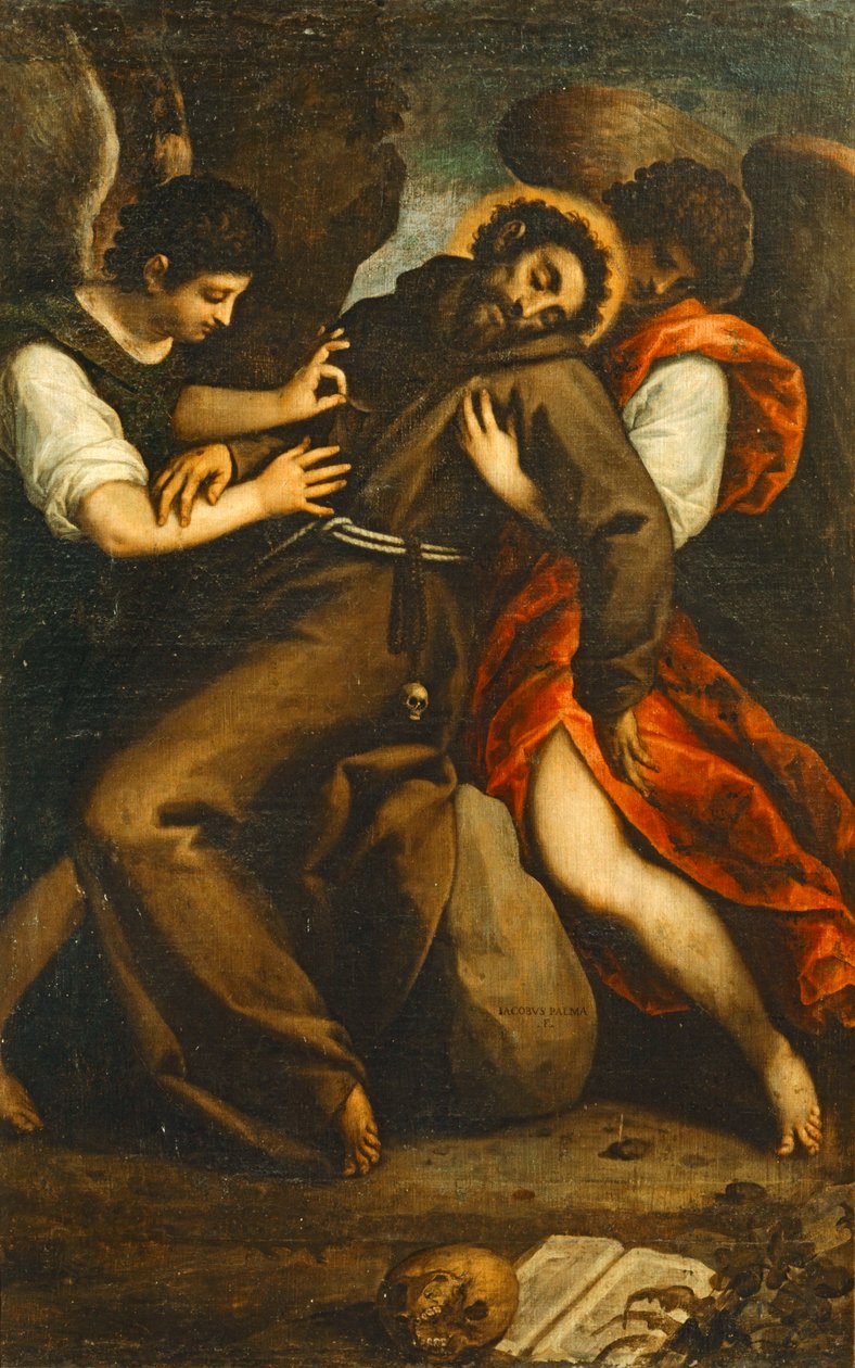 A extasia de São Francisco. 10035115 ... de Jacopo (c.1480 1528) Palma