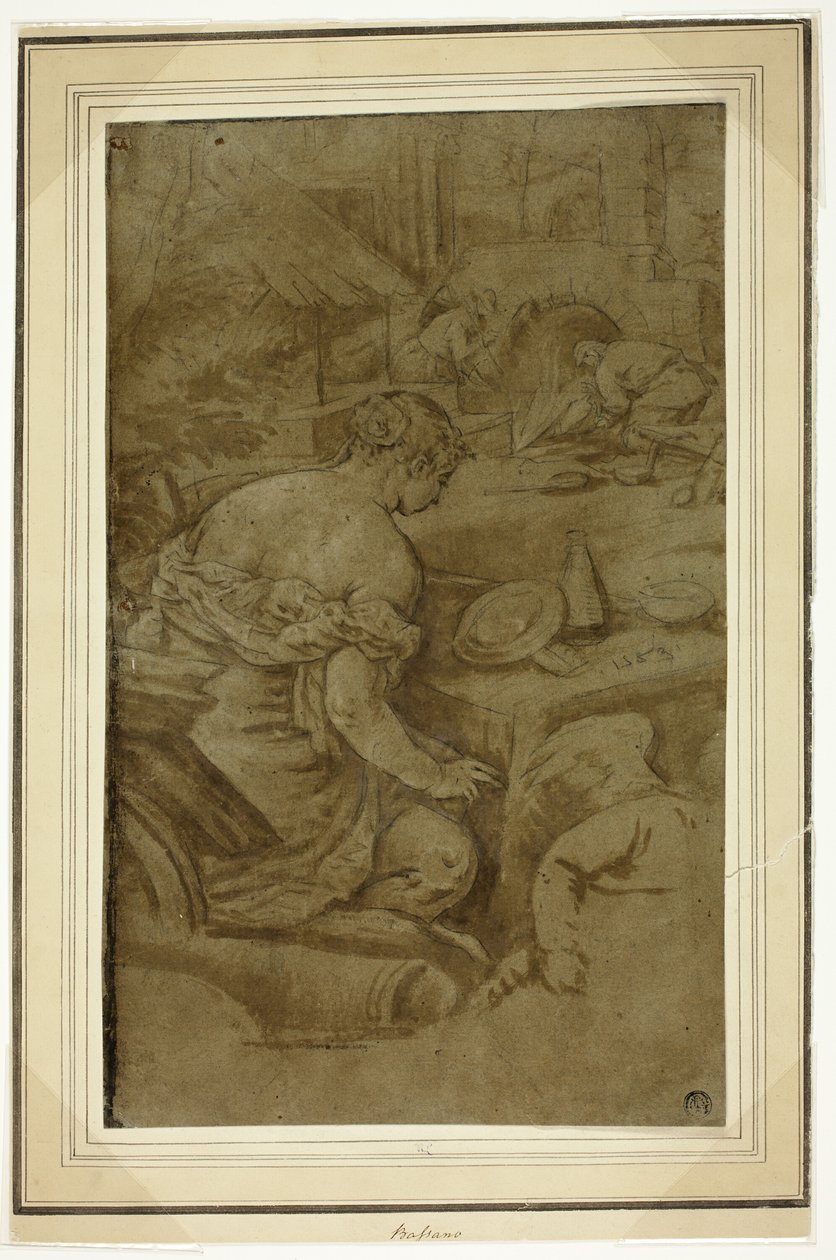Alegoria do Fogo (Vénus na Forja de Vulcano) de Jacopo Bassano