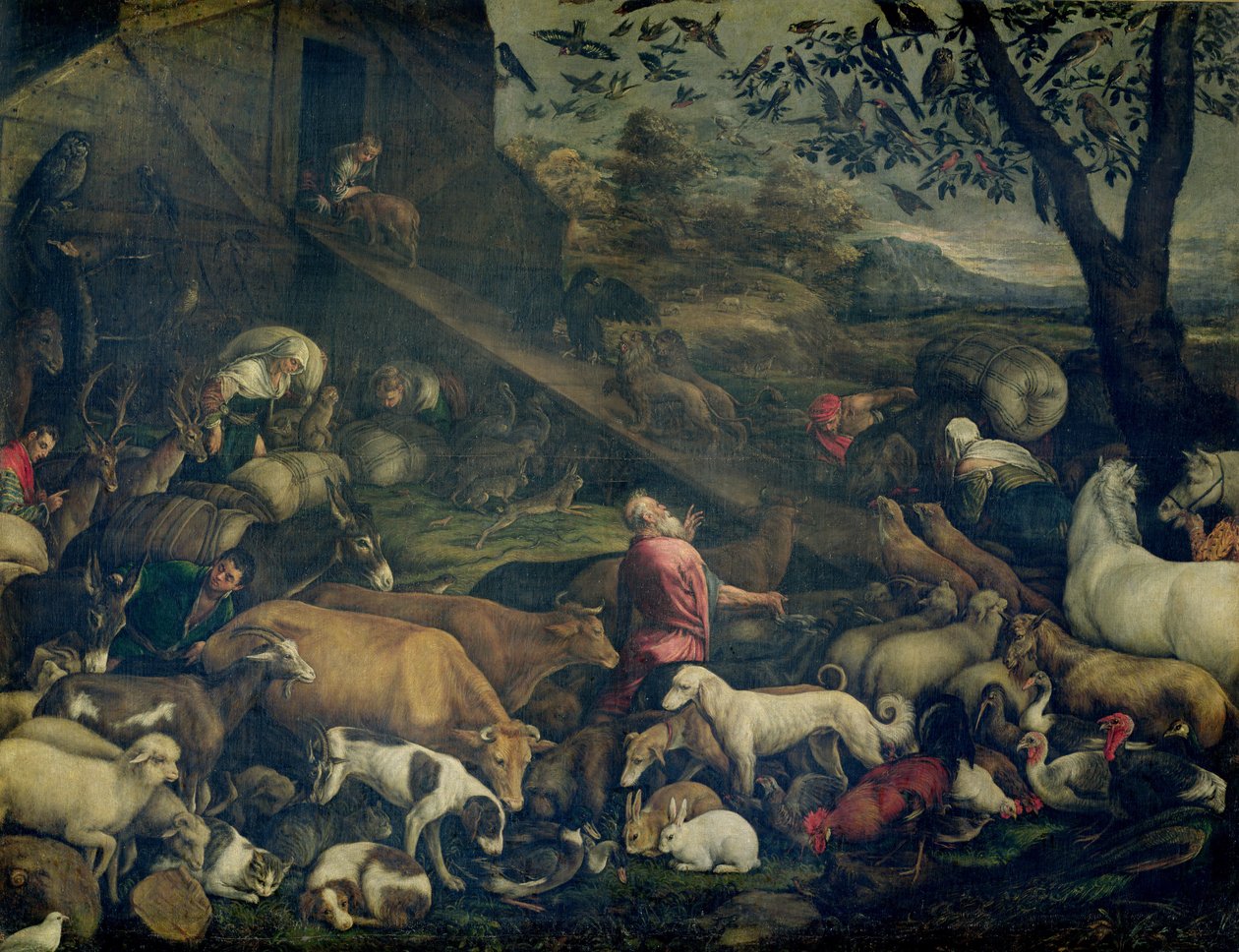 Animais que entram na arca de Jacopo Bassano