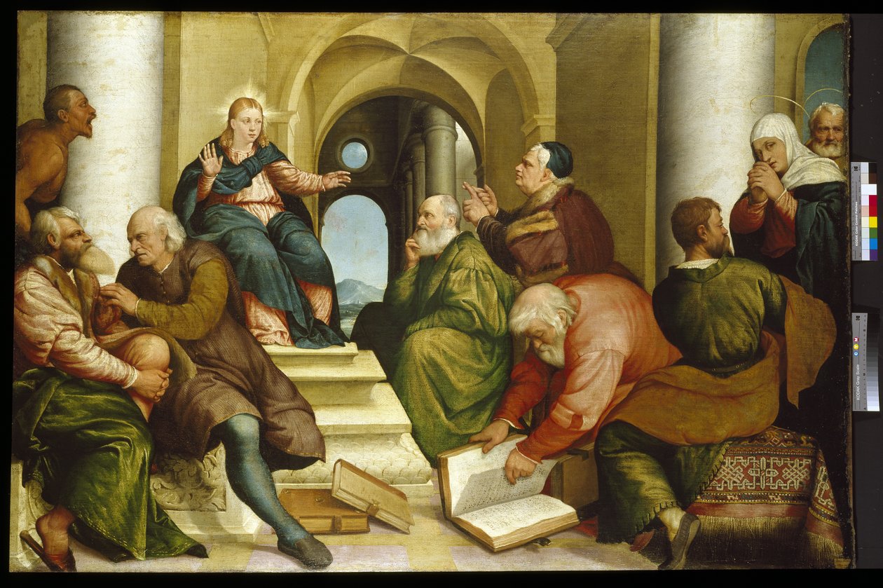 Cristo entre os doutores, século XVI de Jacopo Bassano