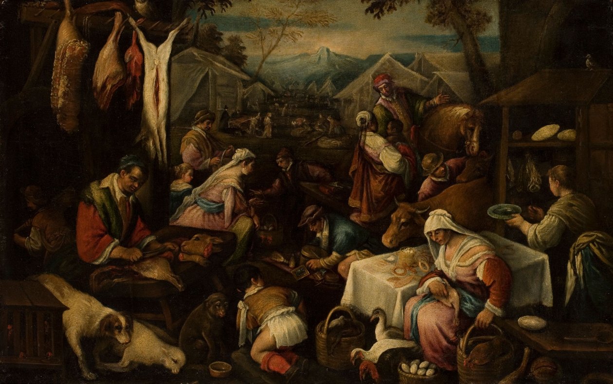 Cena de mercado de Jacopo Bassano