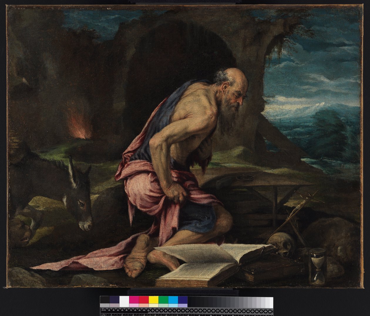 São Jerônimo no deserto, 1562 de Jacopo Bassano