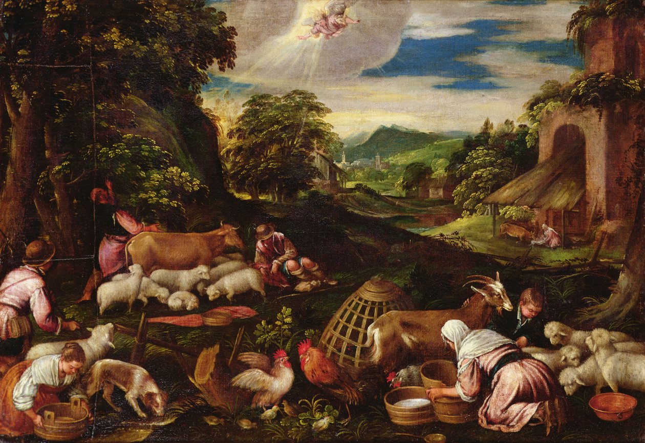 A Anunciação aos Pastores de Jacopo Bassano