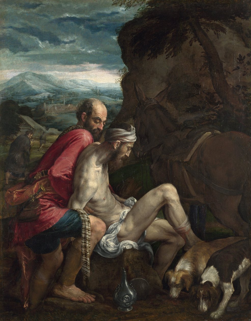 O bom samaritano, c.1550-70 de Jacopo Bassano