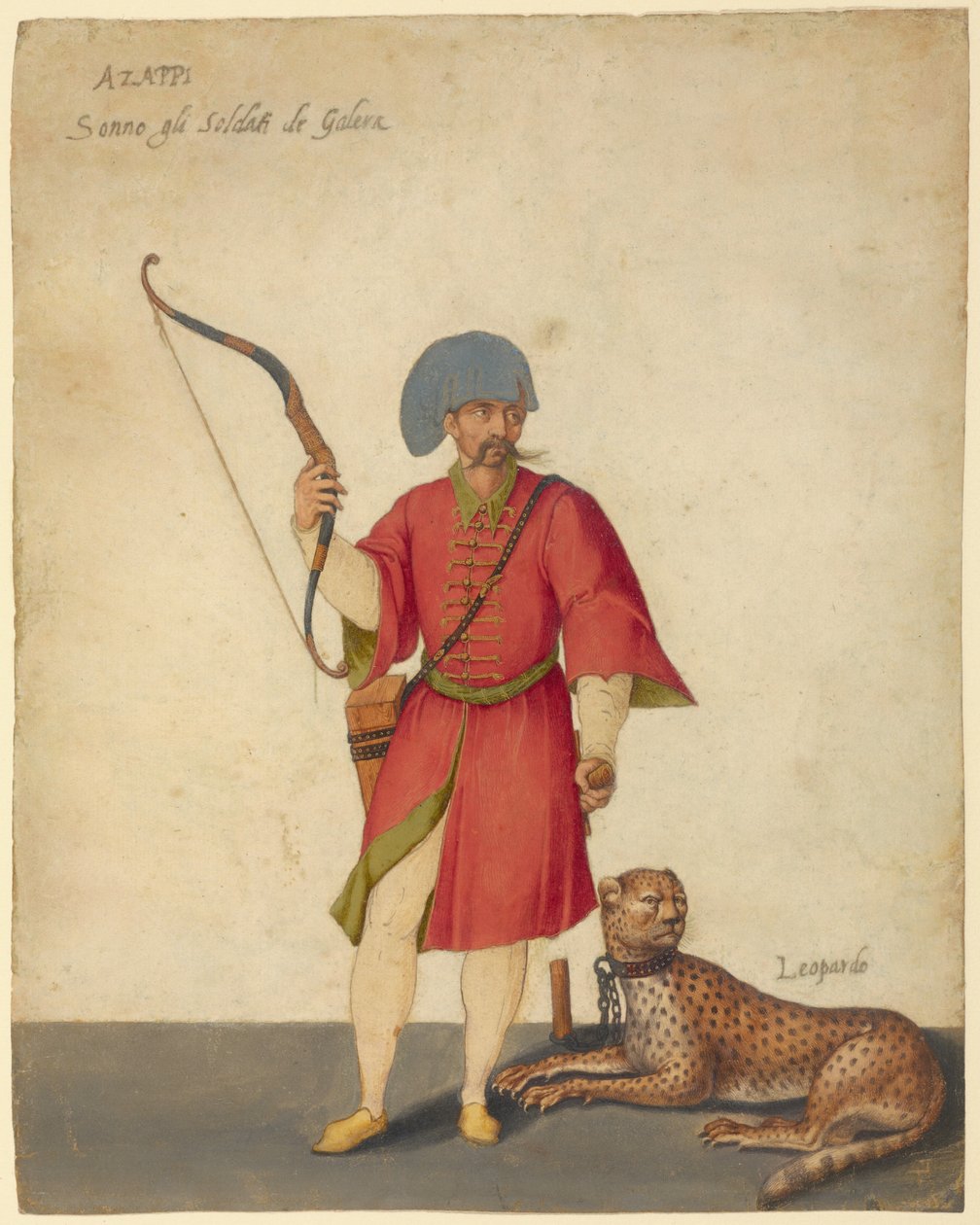 Um Arqueiro Azappo com uma Chita de Jacopo Ligozzi