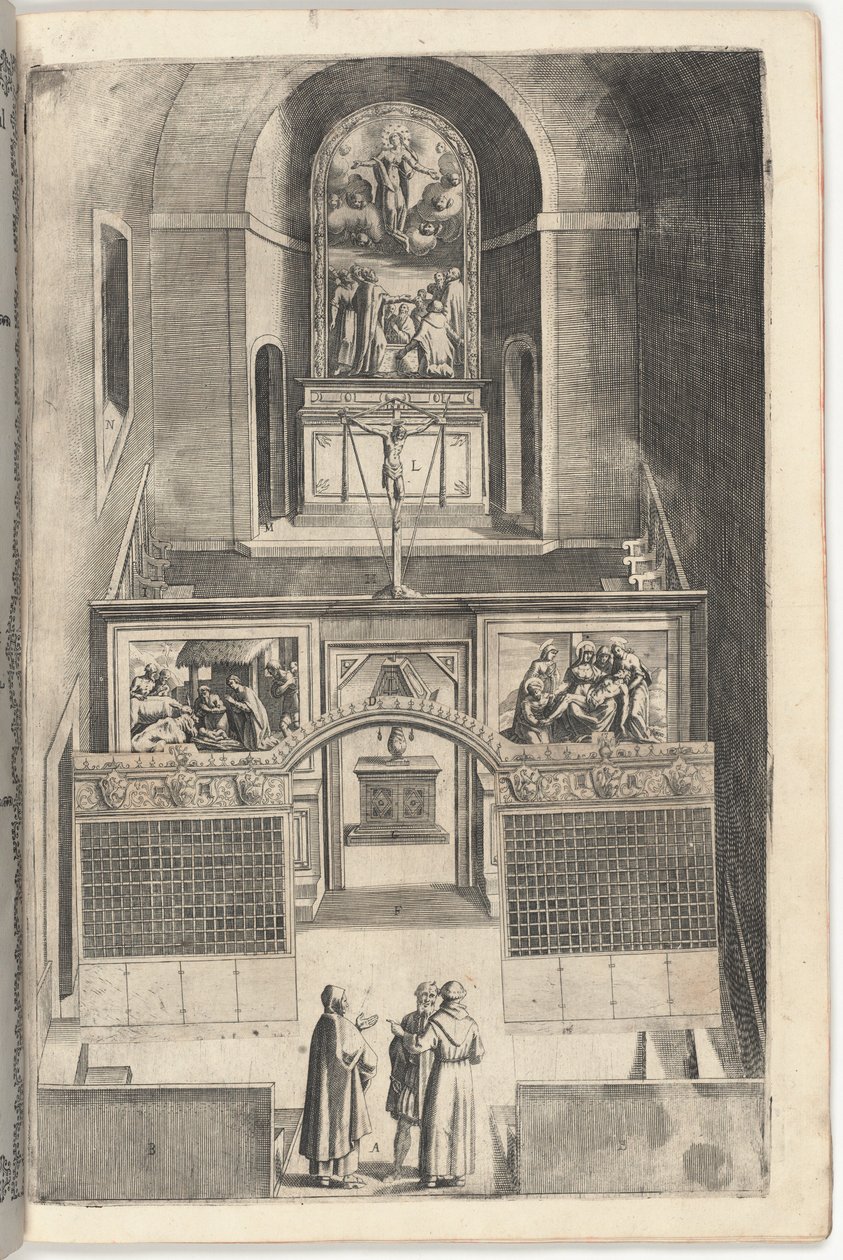 Interior da Igreja Menor [placa F] de Jacopo Ligozzi