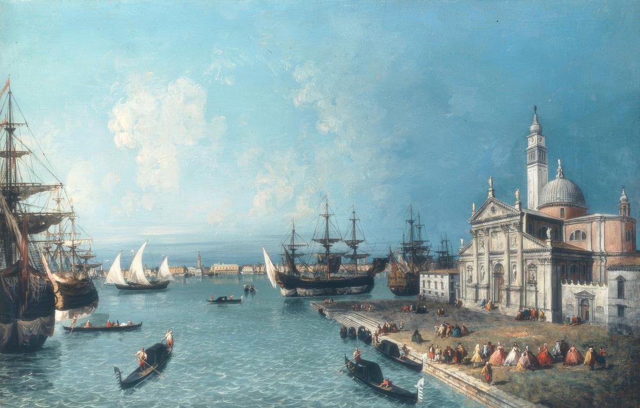 Vista sobre o Bacino di S.Marco; em primeiro plano S.Giorgio de Jacopo Marieschi