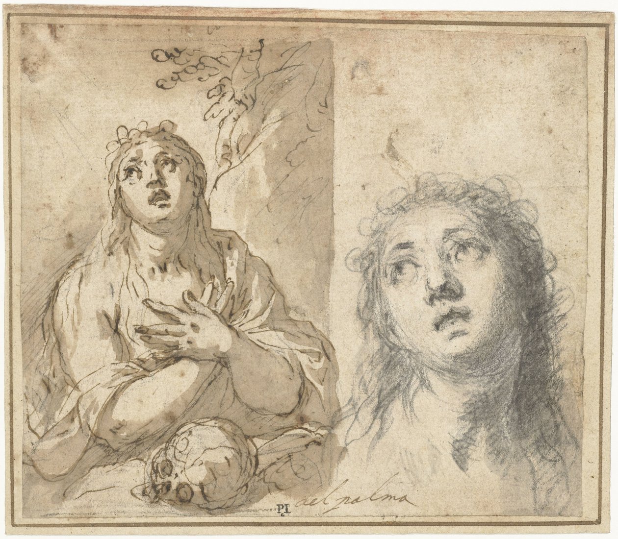 Madalena penitente em uma paisagem de Jacopo Palma (il Giovane)