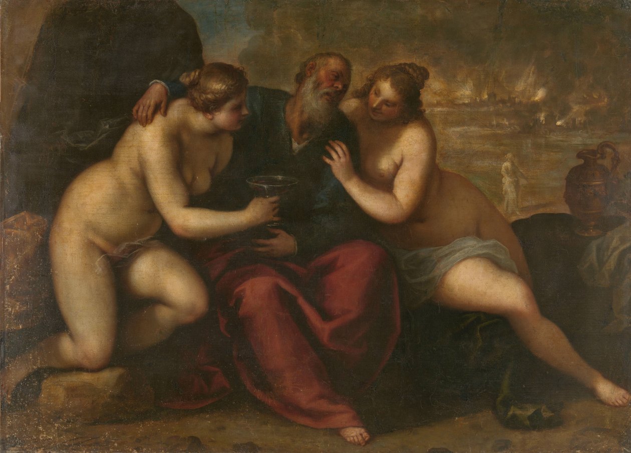 Ló e suas filhas de Jacopo Palma (il Giovane)