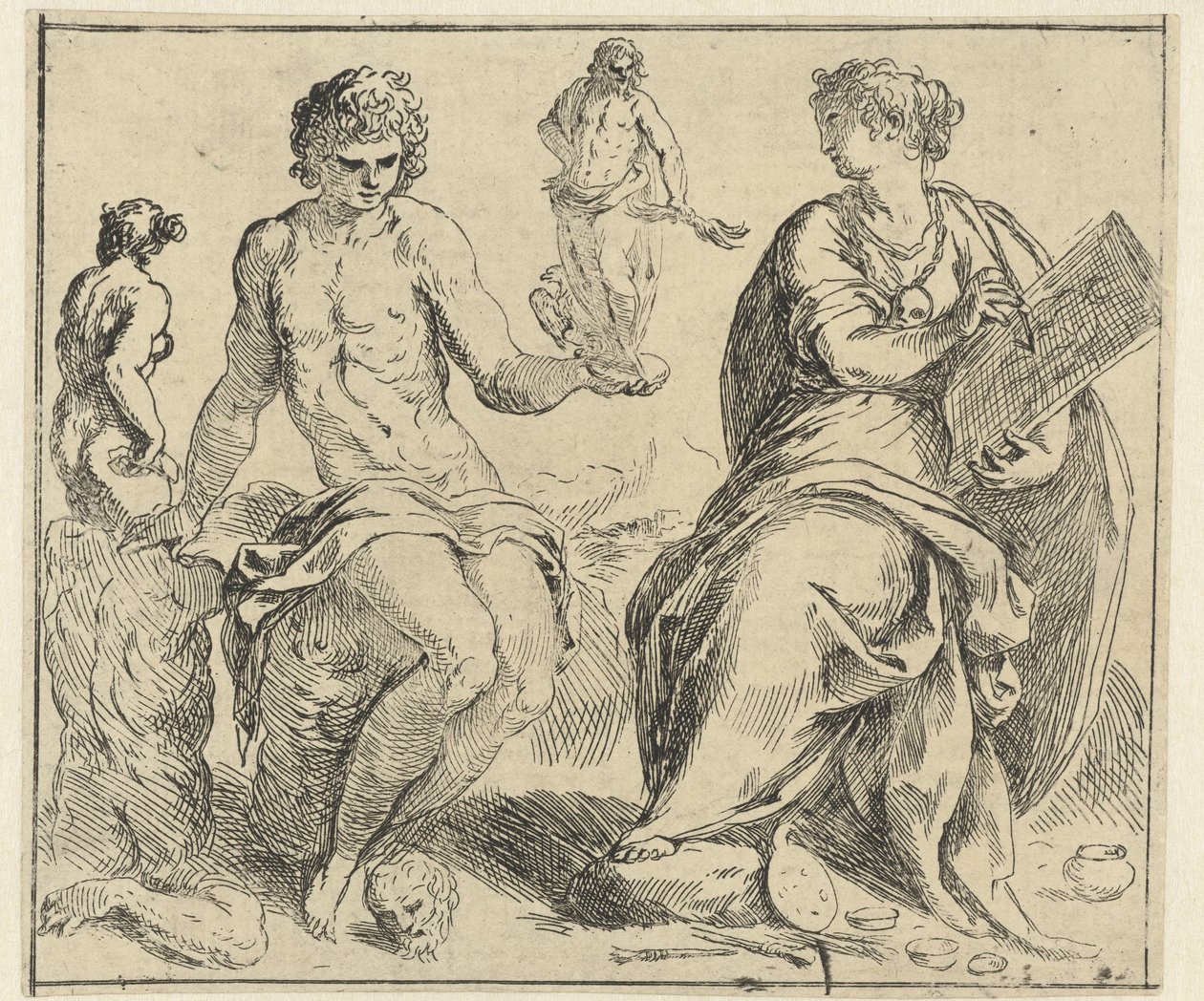 Personificações da escultura e da pintura de Jacopo Palma (il Giovane)