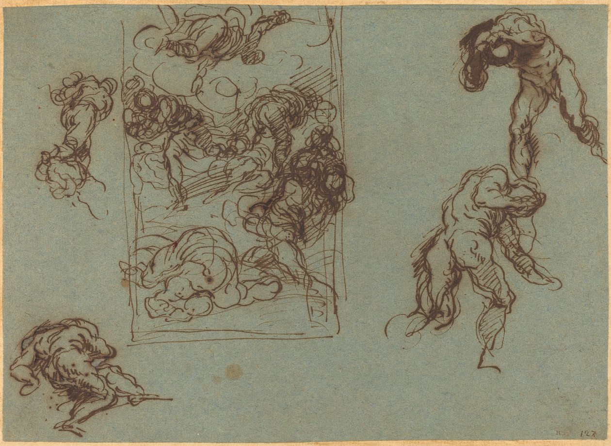 Estudos de Figuras de Jacopo Palma il Giovane