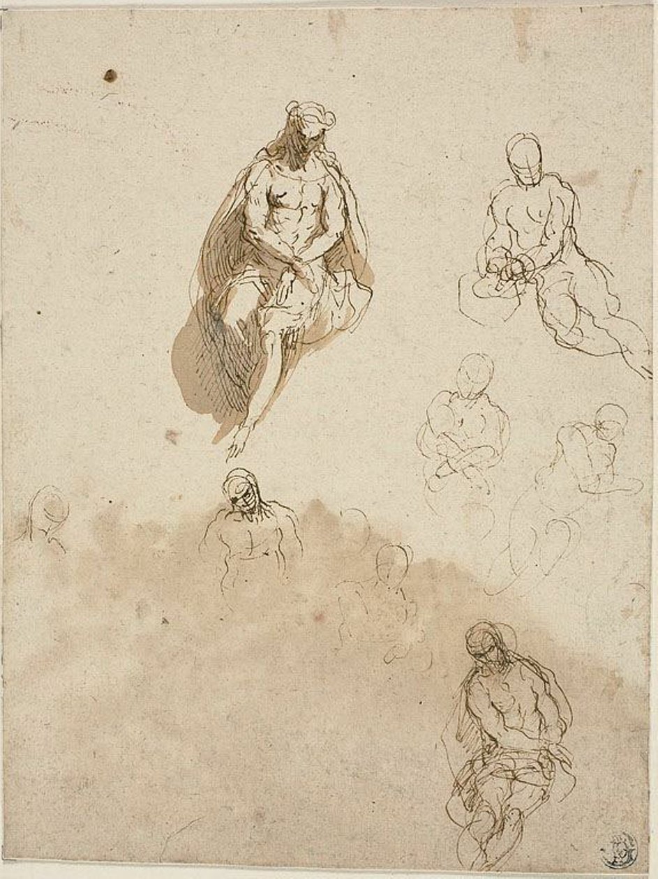 Estudos para a Coroação de Espinhos de Jacopo Palma il Giovane