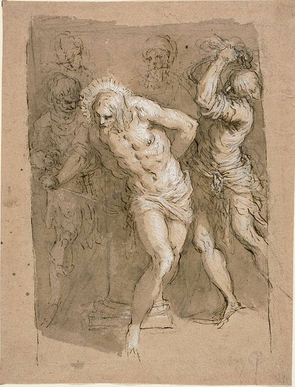 Estudo para a Flagelação de Cristo de Jacopo Palma il Giovane