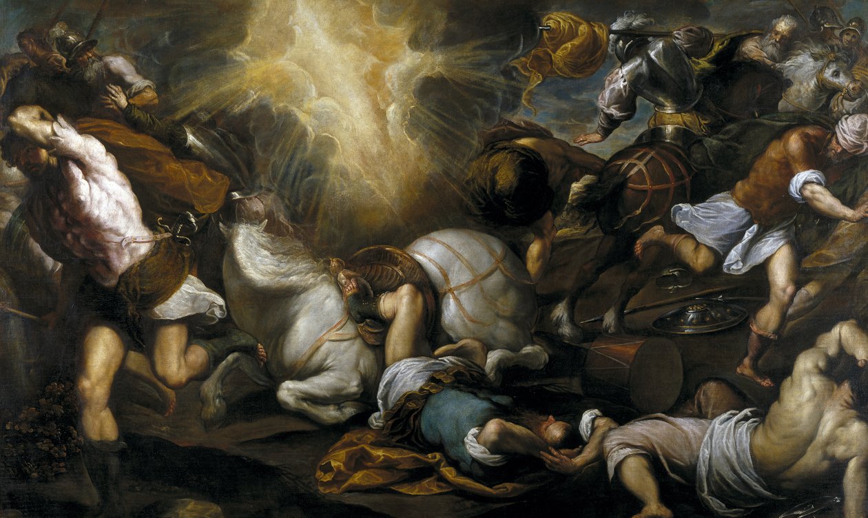 A conversão de São Paulo, 1592 de Jacopo Palma il Giovane the Younger