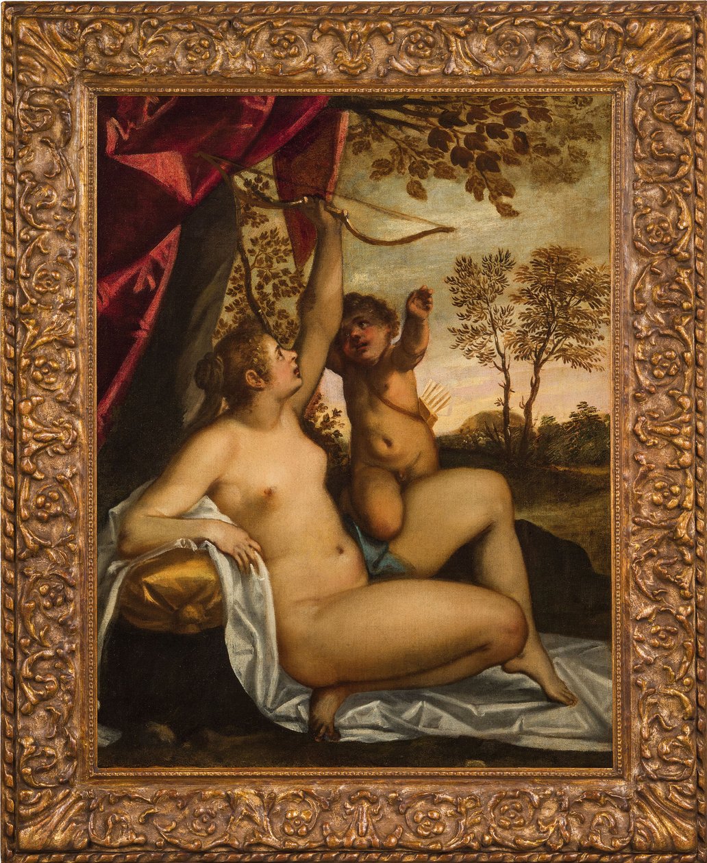 Cupido de desarmamento de Vênus. de Jacopo Palma il Giovane the Younger