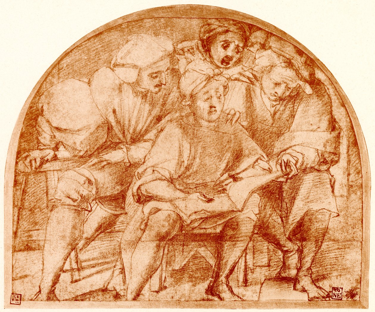 Grupo de quatro cantores de Jacopo Pontormo