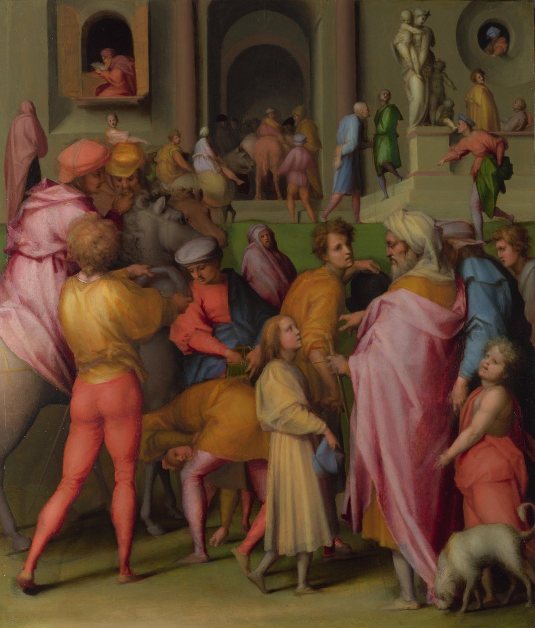 Joseph vendeu a Potifar de Cenas da História de Joseph, ca 1515 de Jacopo Pontormo