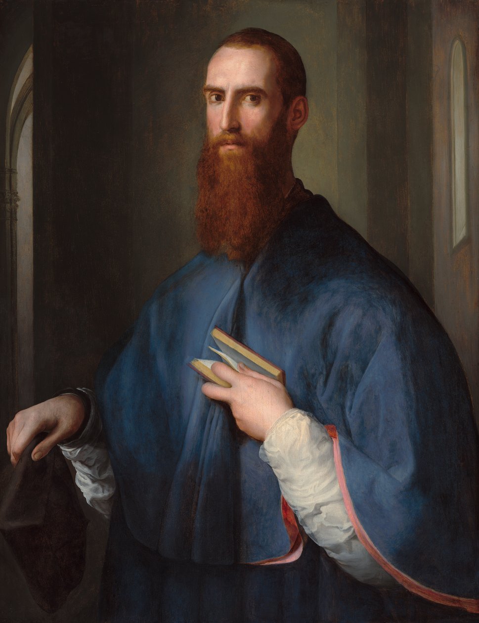 Monsenhor della Casa, c.1541-42 (óleo no painel) de Jacopo Pontormo