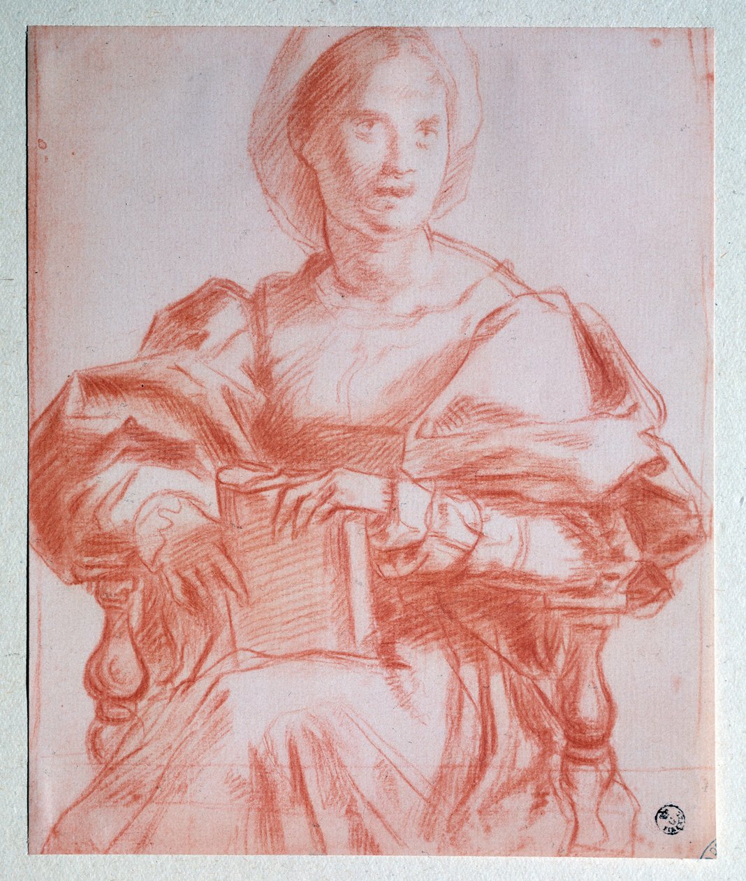 Senhora sentada - Desenho de Jacopo Pontormo
