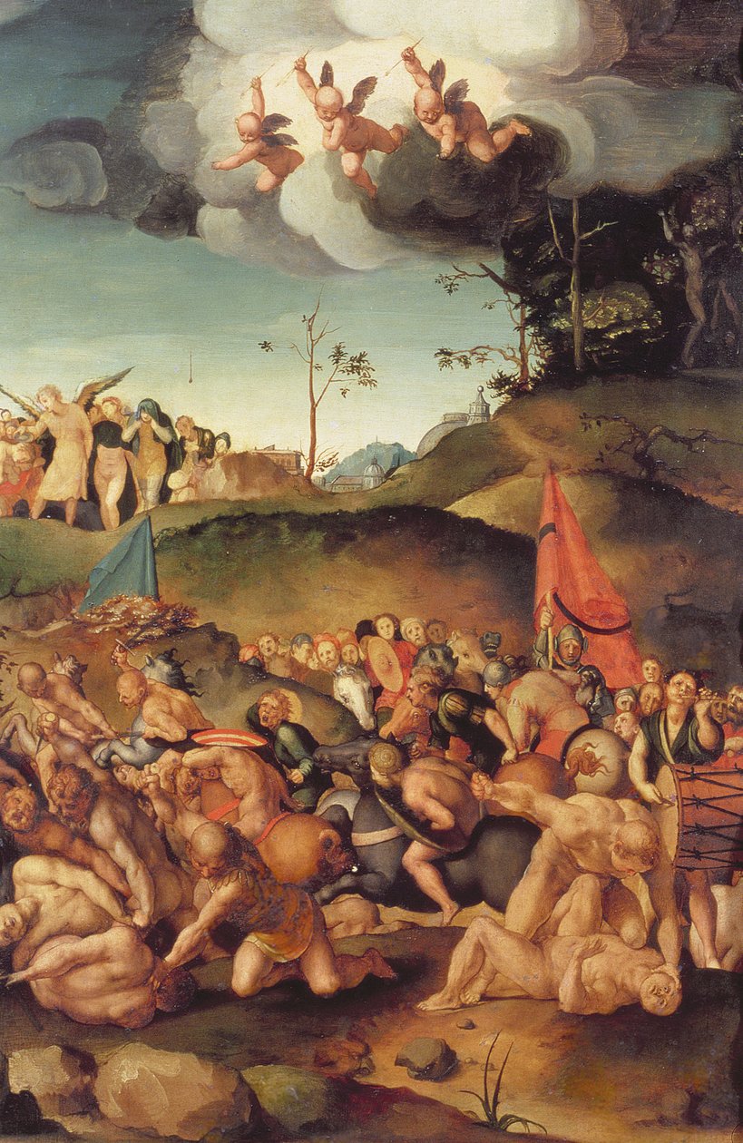 O martírio dos dez mil, 1529-30 (painel) de Jacopo Pontormo