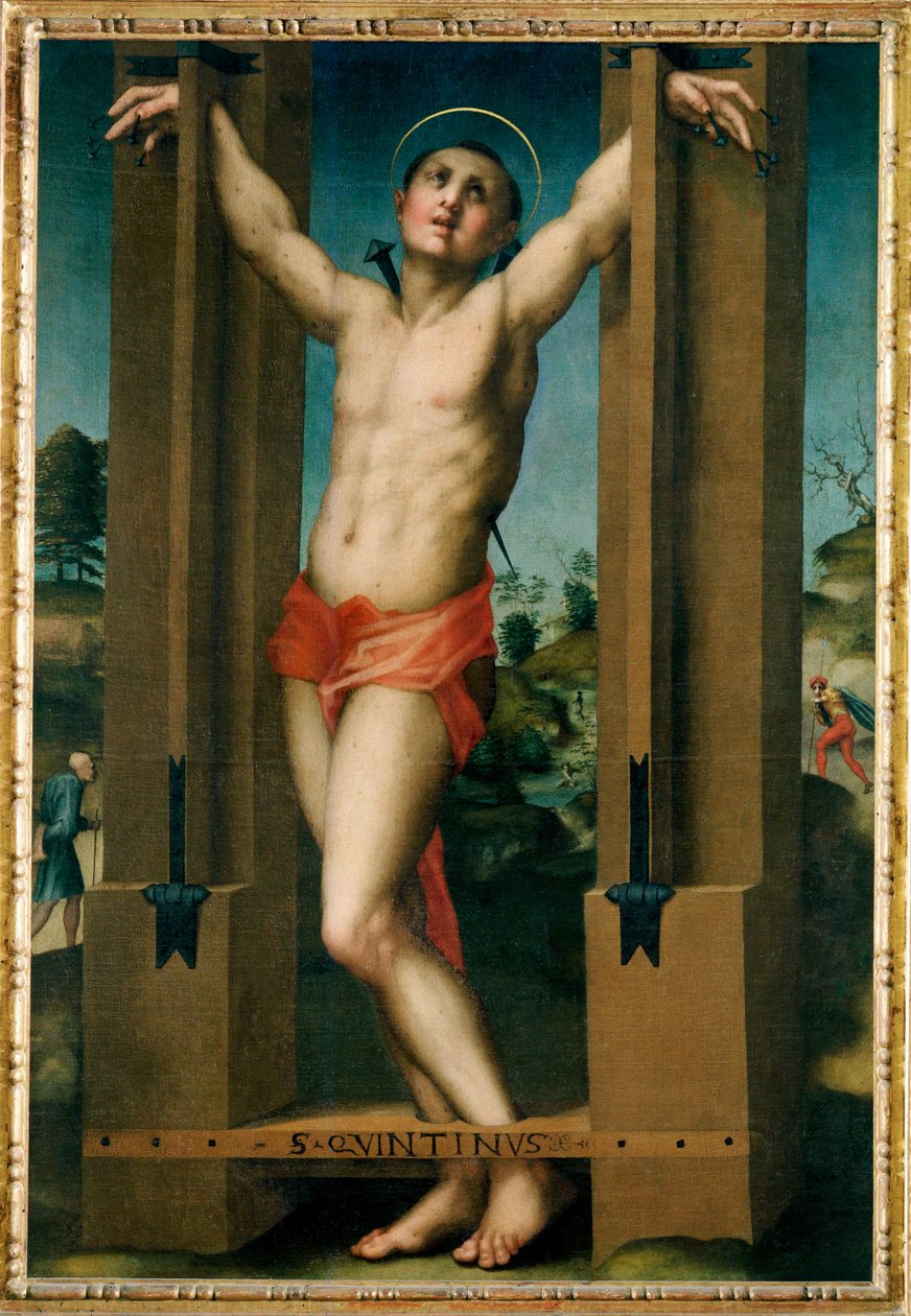 O martírio de São Quintino (pintura sobre tela) de Jacopo Pontormo