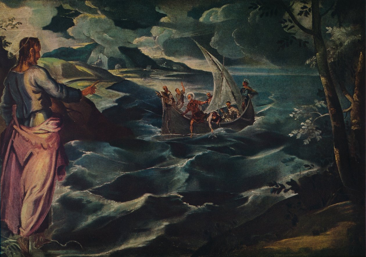 Cristo no mar da Galiléia, c1575-1580. de Jacopo Robusti Tintoretto