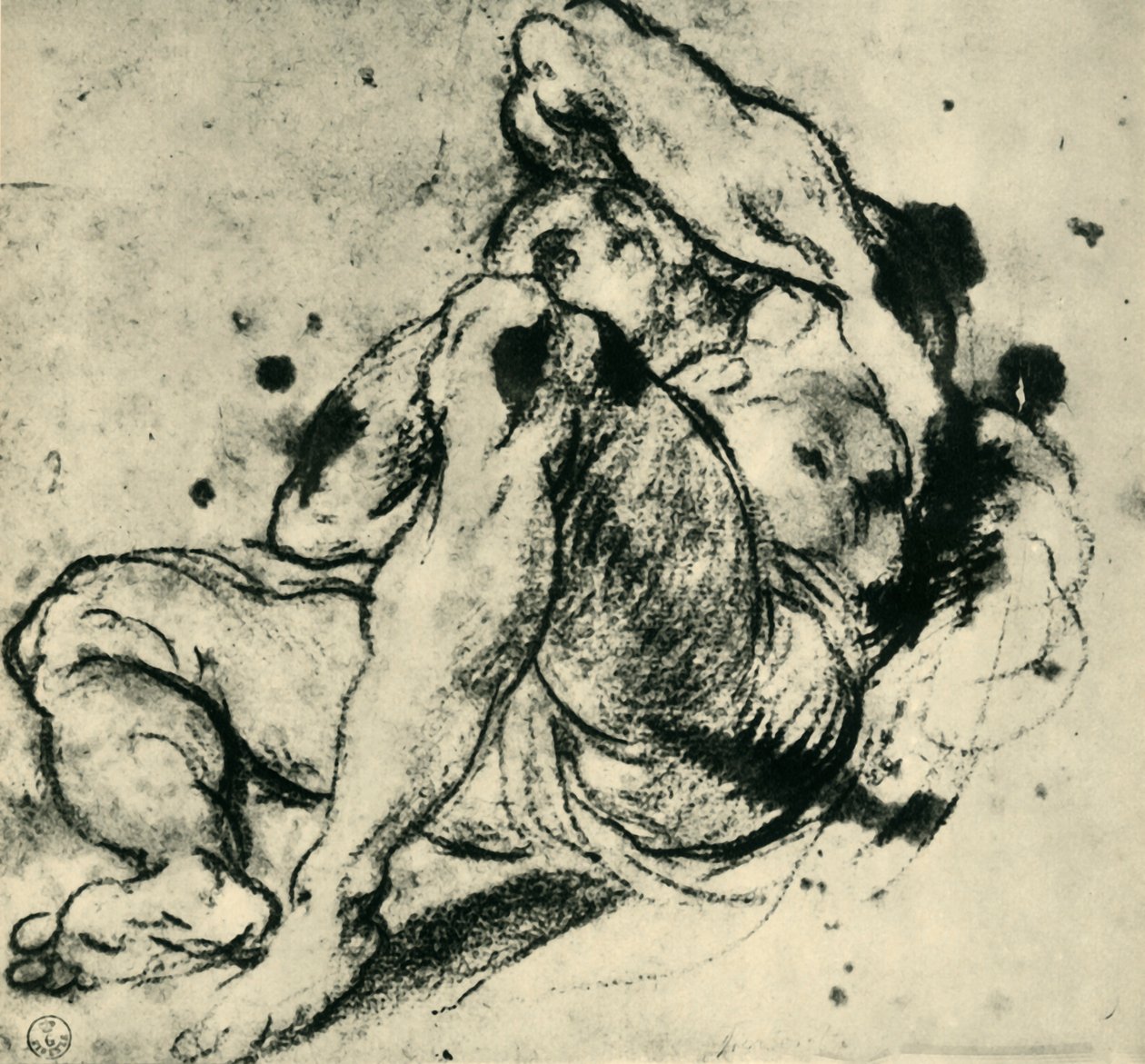 Figura de um homem, meados do século XVI, 1943. de Jacopo Robusti Tintoretto