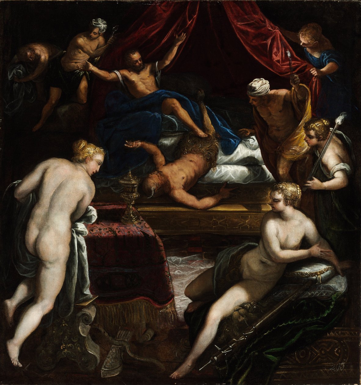 Hércules expulsando o fauno do leito de onças de Jacopo Robusti Tintoretto
