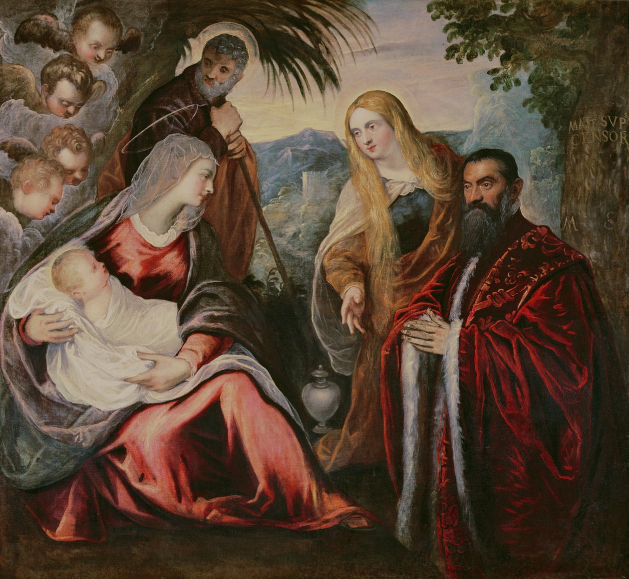 Sagrada Família com Matteo Saranzo de Jacopo Robusti Tintoretto