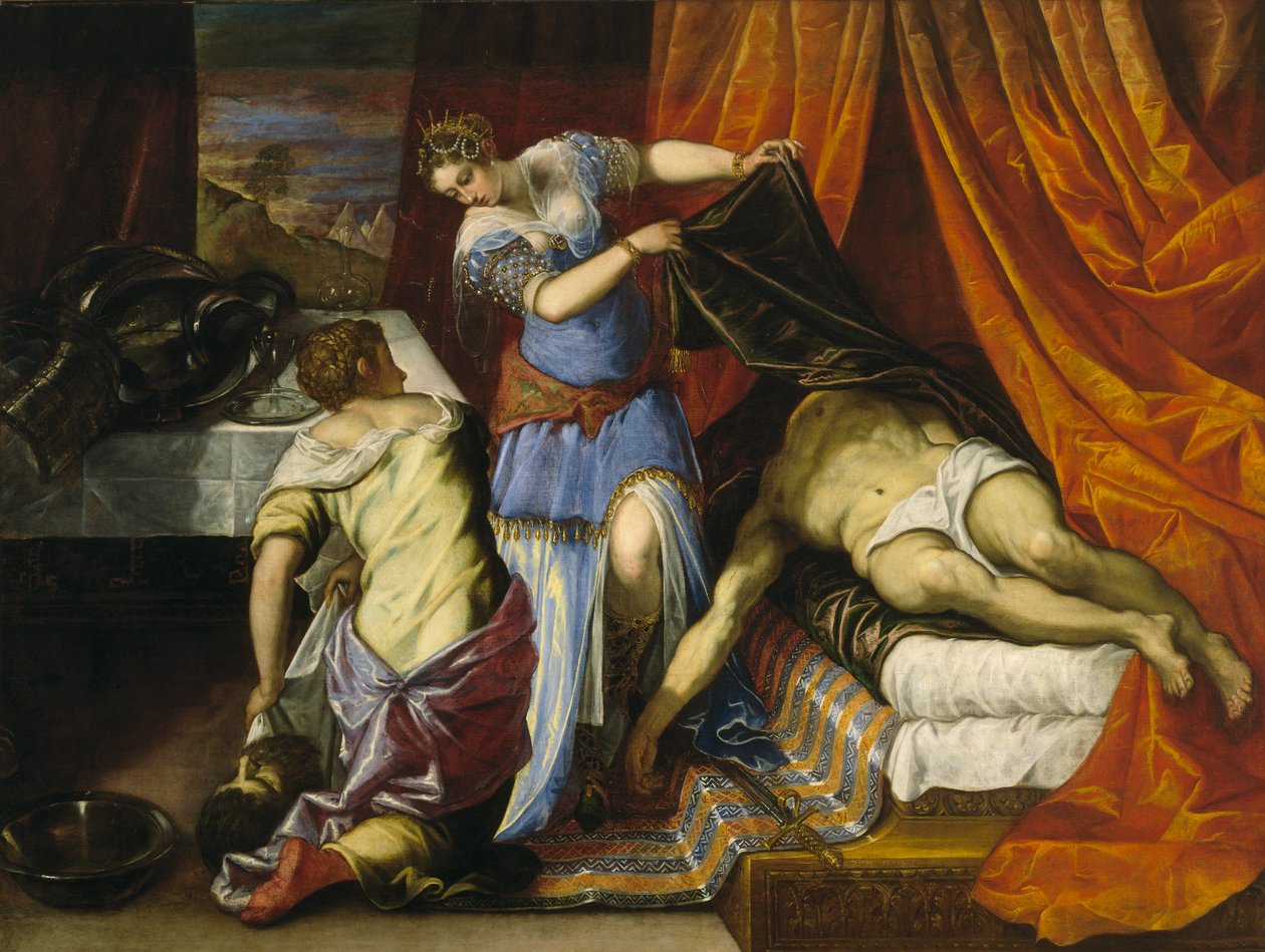 Judith e Holofernes, c.1577 (óleo sobre tela) de Jacopo Robusti Tintoretto
