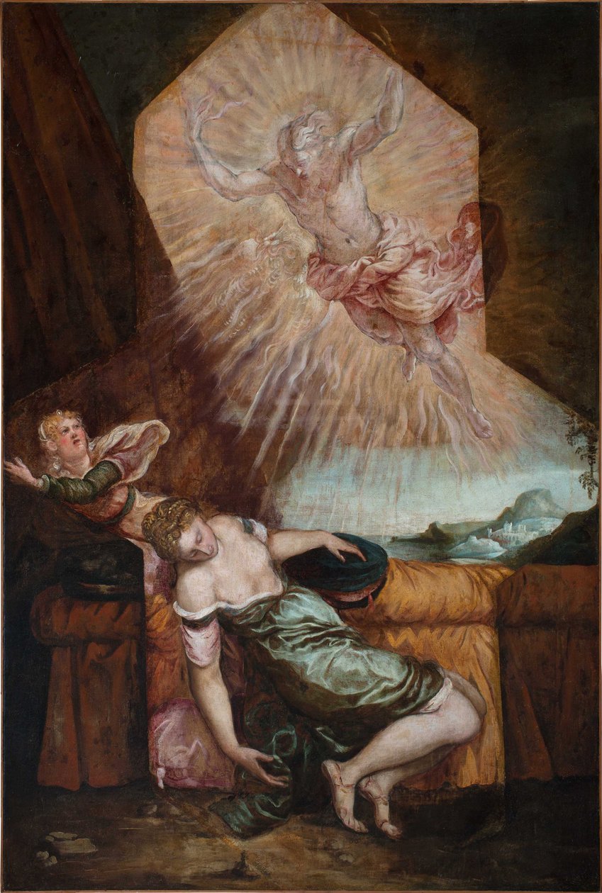 Júpiter e Semele. de Jacopo Robusti Tintoretto