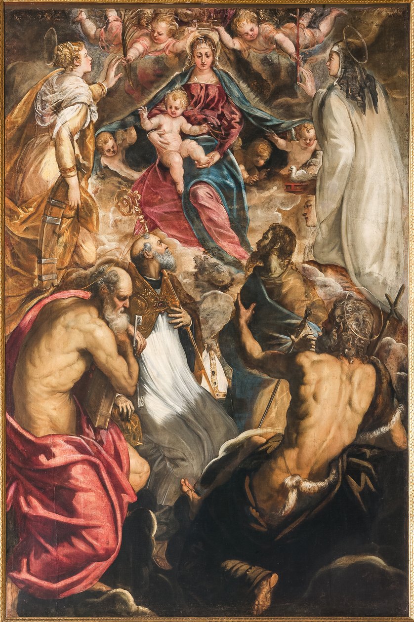 A Madonna com o Menino Jesus e os Santos de Jacopo Robusti Tintoretto