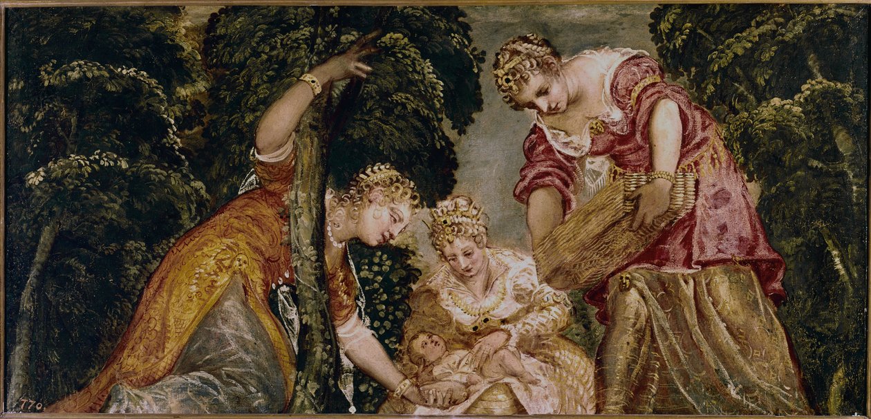 Moisés salvou da água de Jacopo Robusti Tintoretto