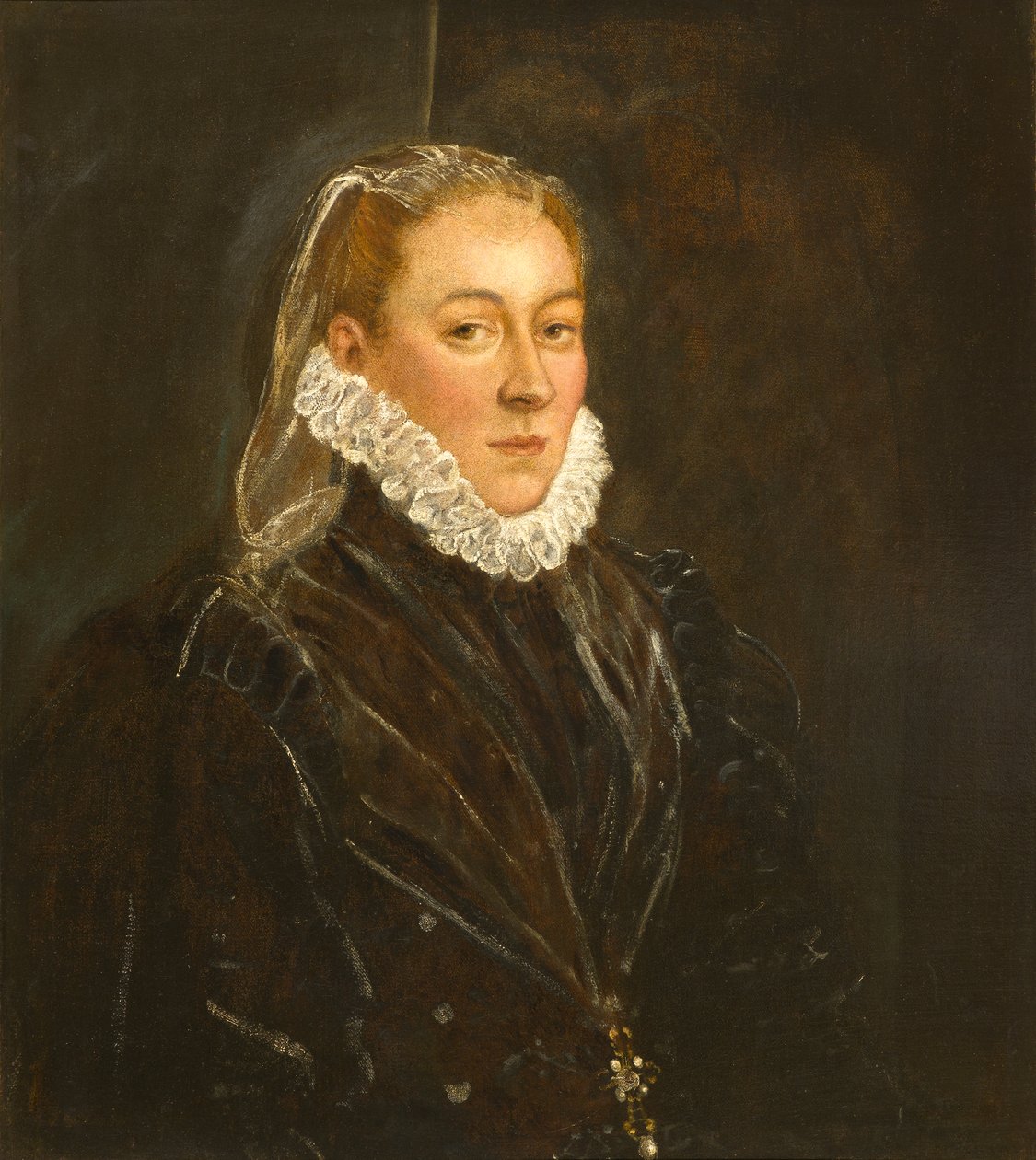 Retrato de uma senhora, c.1570-1580 de Jacopo Robusti Tintoretto