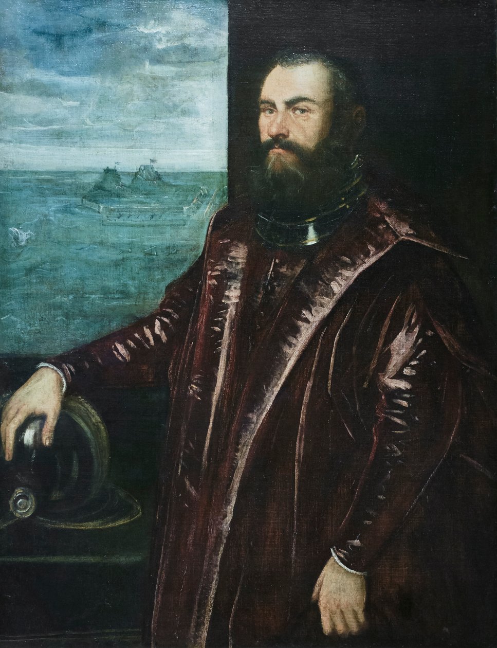 Retrato de um almirante veneziano de Jacopo Robusti Tintoretto