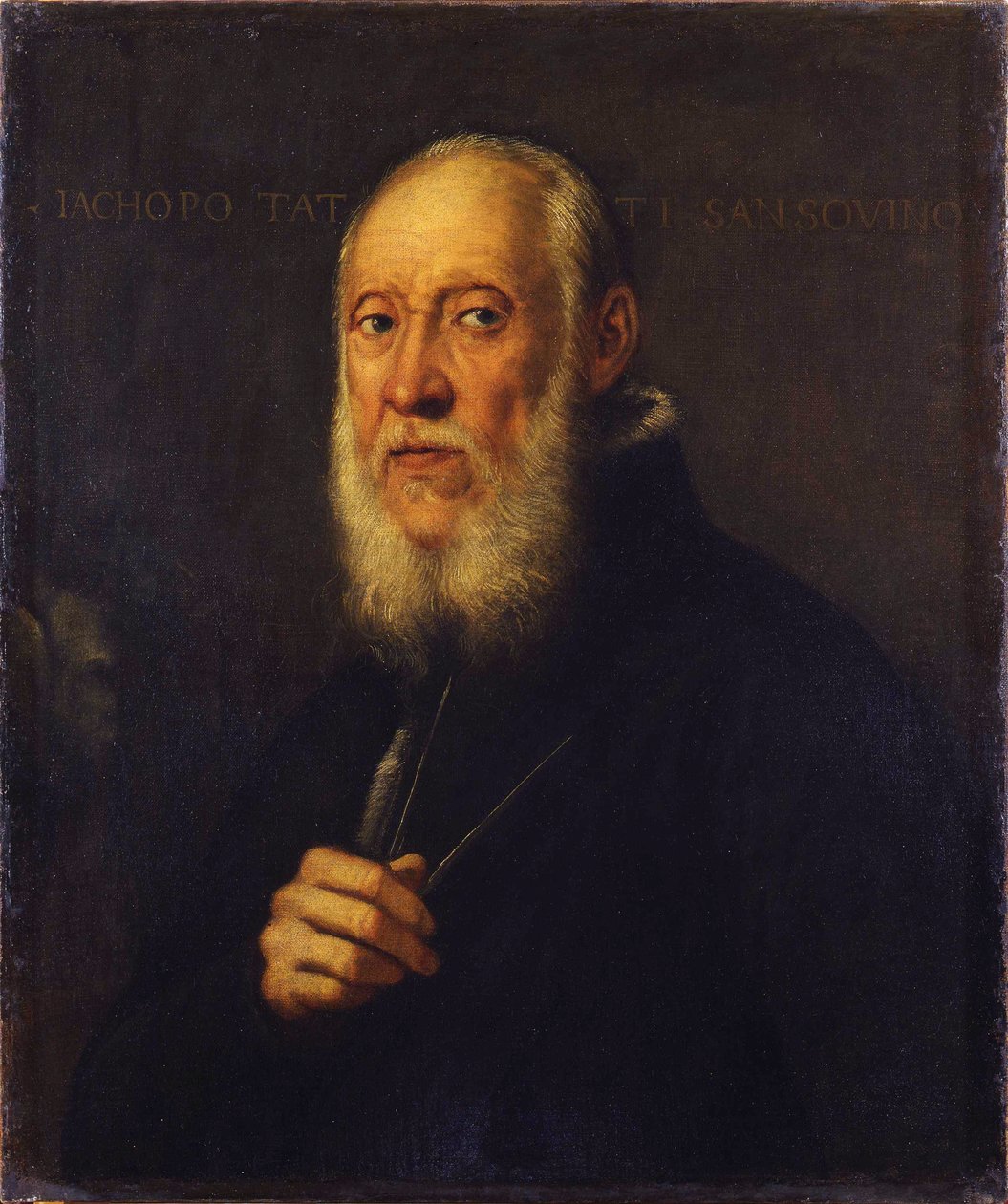 Retrato do escultor Jacopo Sansovino 1486-1570 de Jacopo Robusti Tintoretto