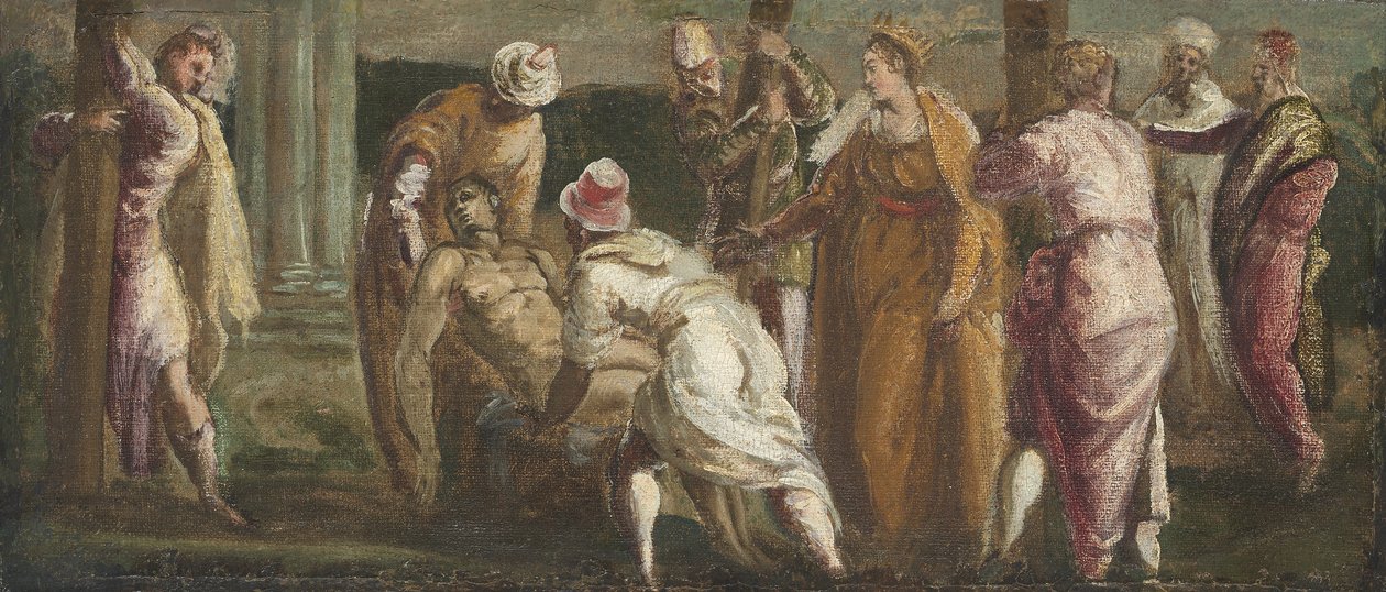 Santa Helena testando a verdadeira cruz, c.1545 de Jacopo Robusti Tintoretto