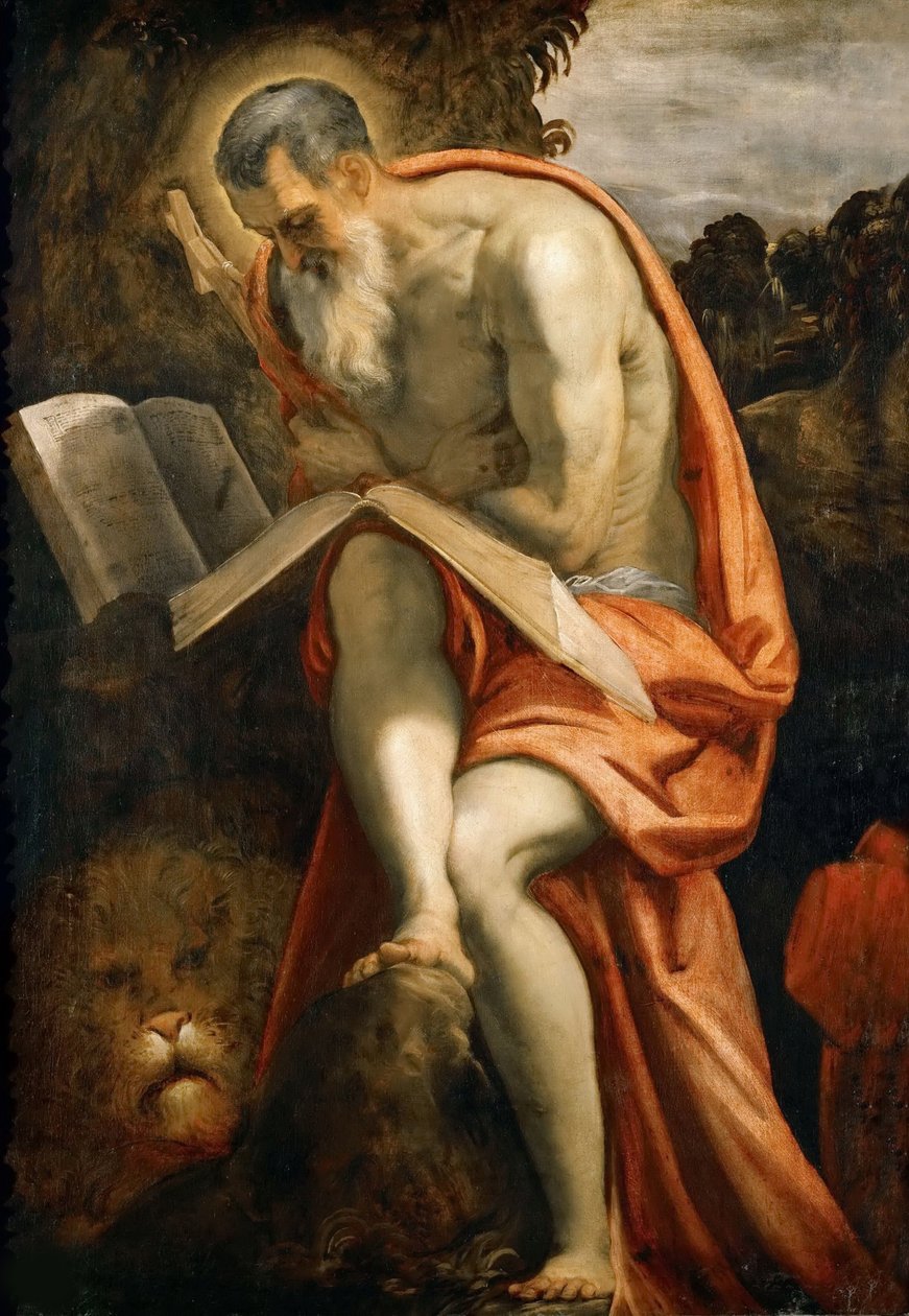 São Jerônimo, ca 1573-1575. de Jacopo Robusti Tintoretto
