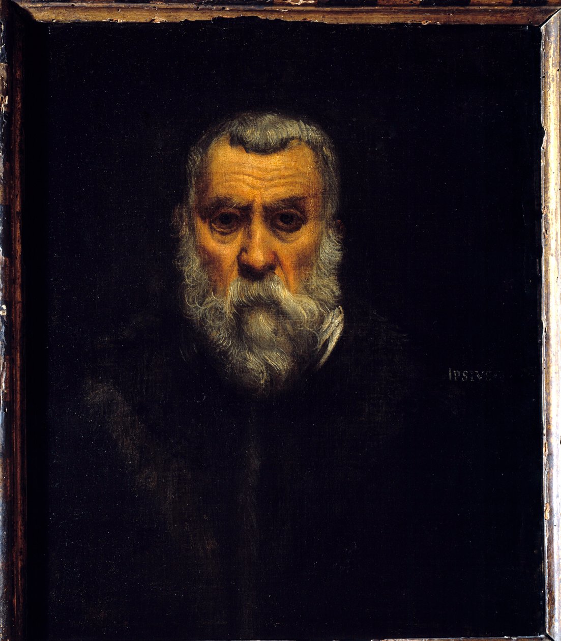 Auto-retrato. Pintura de Jacopo Robusti detto Tintoretto (O Tintoret de Jacopo Robusti Tintoretto