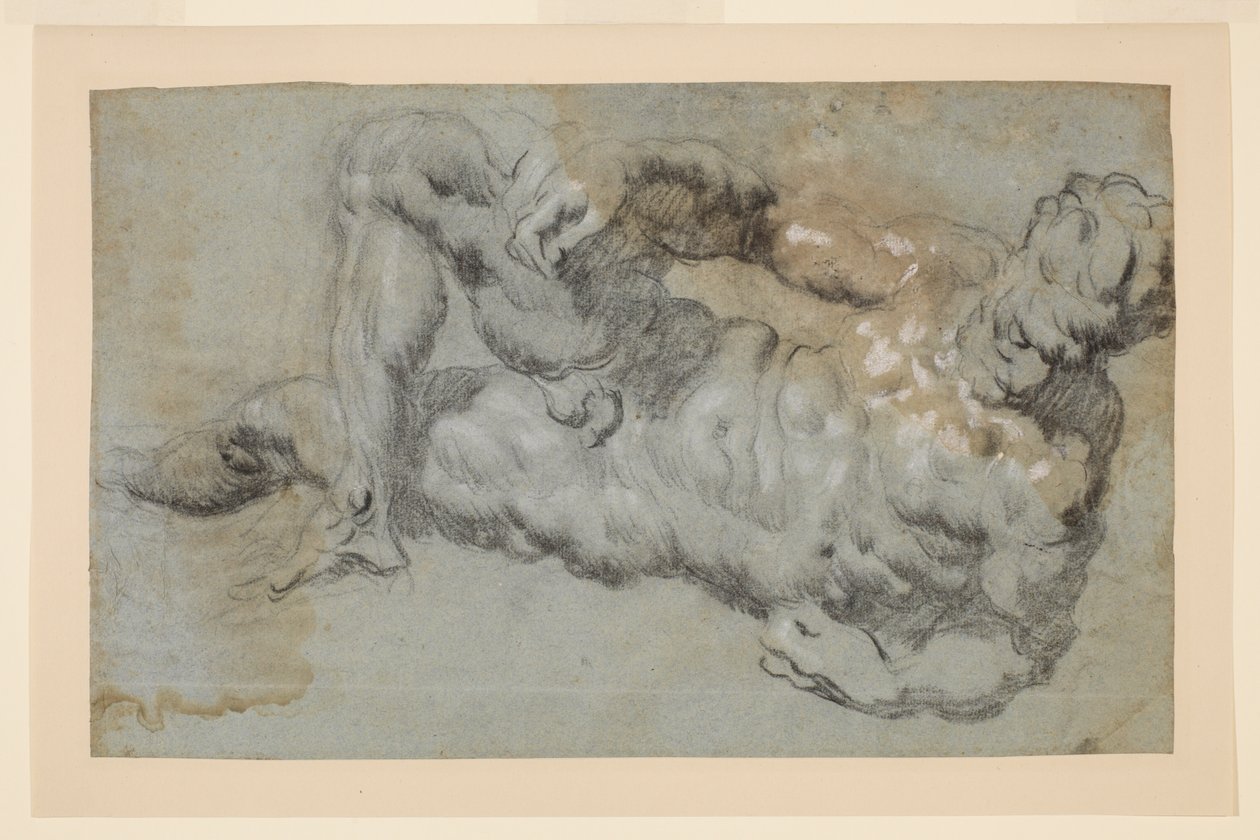 Estudo após a "noite" de Michelangelo de Jacopo Robusti Tintoretto