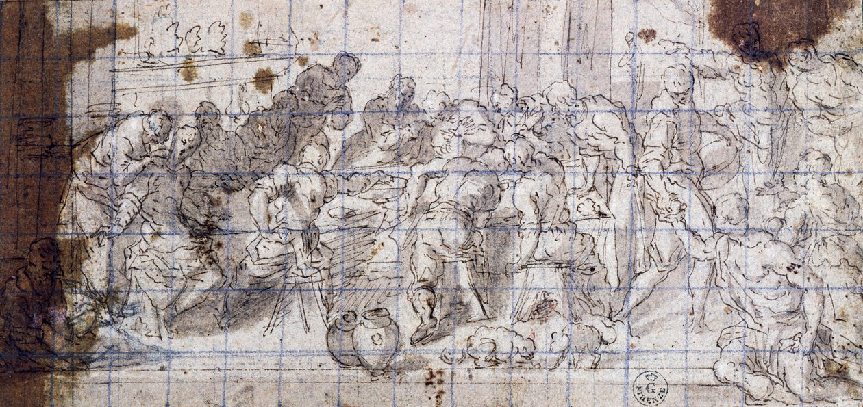 Estudo para Casamento em Caná de Jacopo Robusti Tintoretto