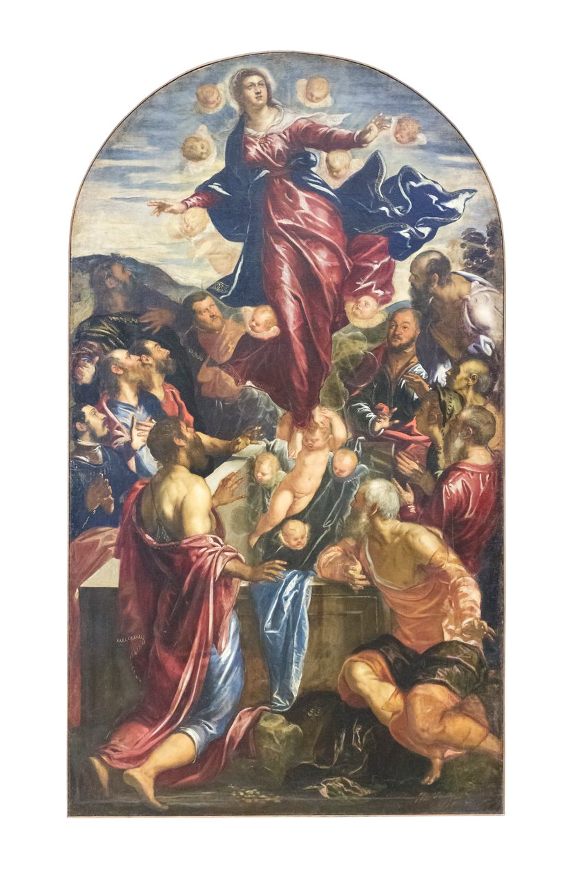 A Assunção da Virgem, c.1550-55 (óleo sobre tela) de Jacopo Robusti Tintoretto