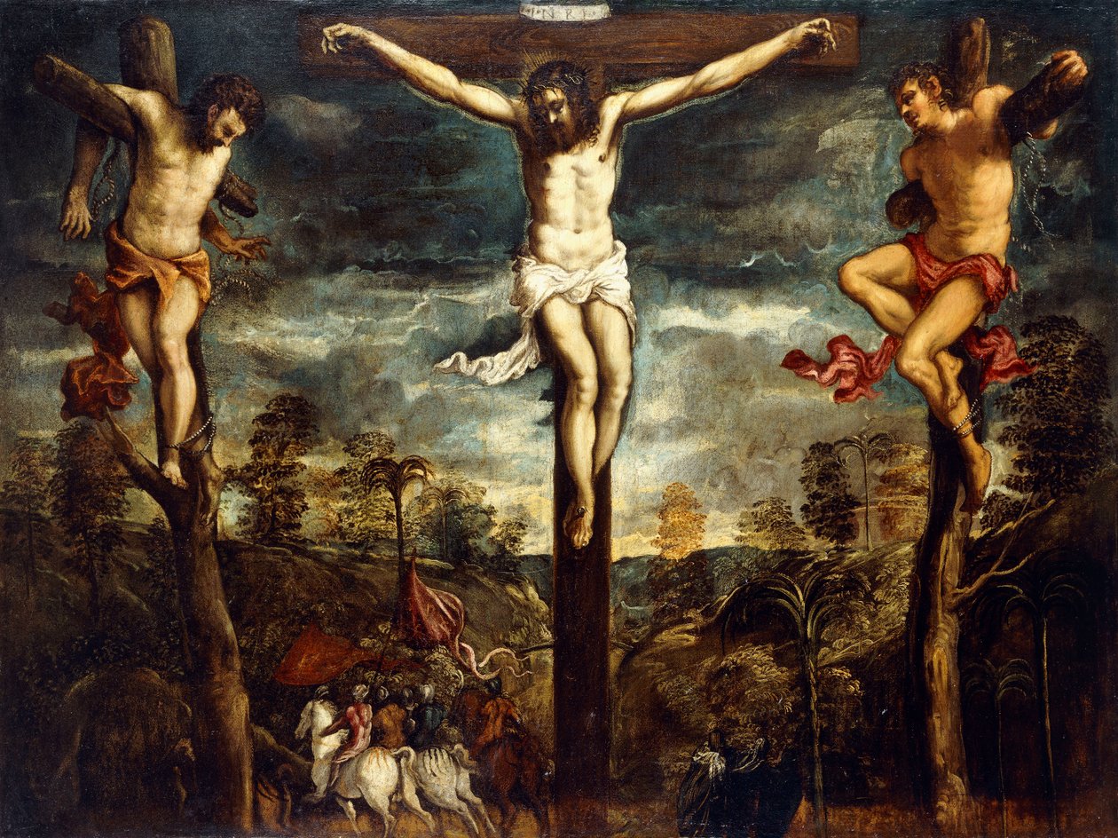 A Crucificação, 1554-55 de Jacopo Robusti Tintoretto