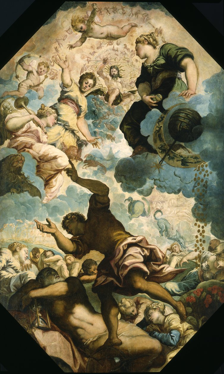 Os Sonhos dos Homens, meados do século XVI de Jacopo Robusti Tintoretto