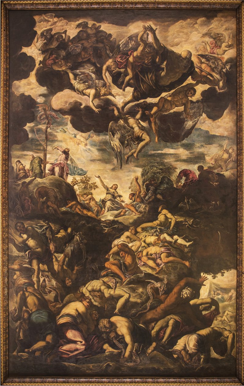 A ereção da serpente de bronze, 1576. de Jacopo Robusti Tintoretto